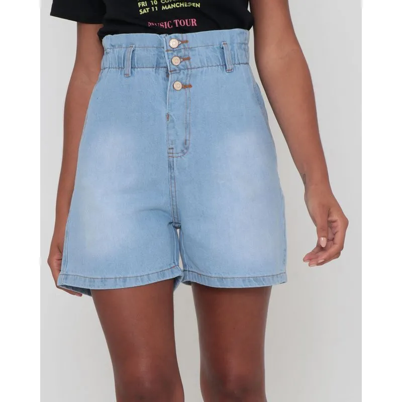 Short Jeans Clochard Azul Claro 44