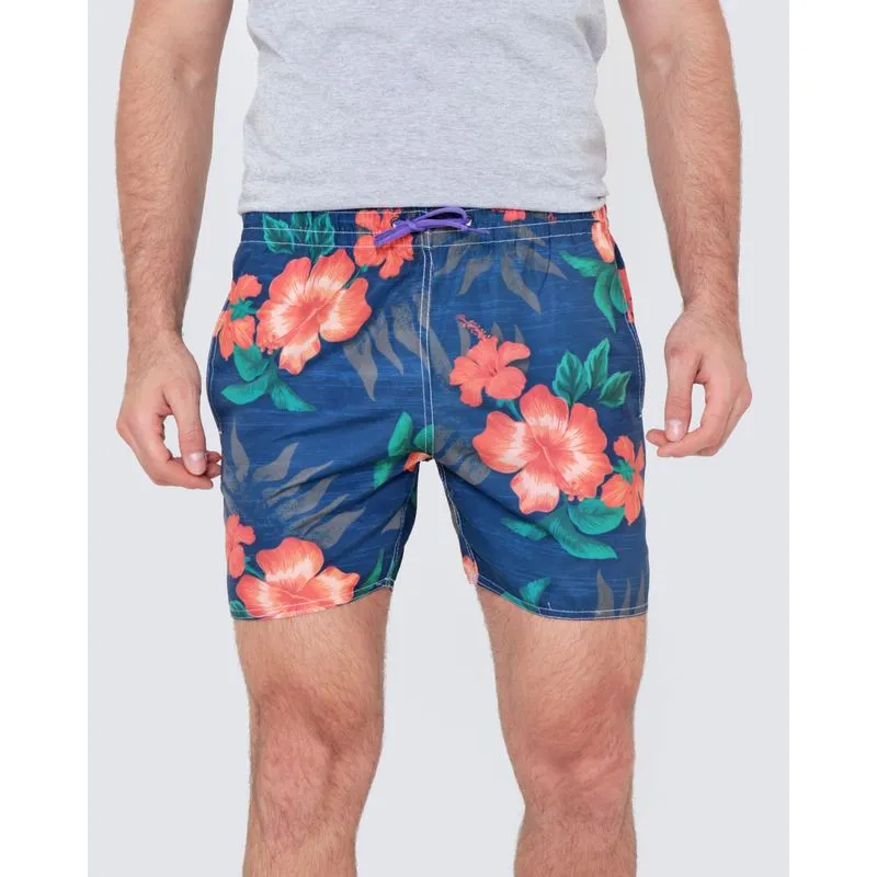 Bermuda Surf Masculina Estampa Floral Azul Marinho GG
