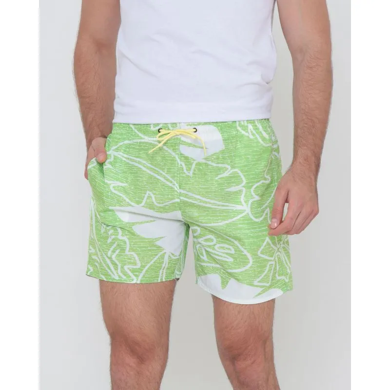 Bermuda Surf Masculina Estampa Folhas Verde Claro G