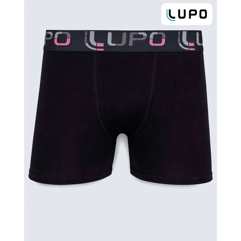 Cueca Boxer Algodão Lupo Preta G