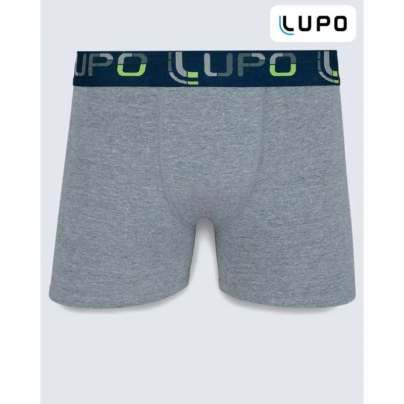 Cueca Boxer Algodão Lupo Cinza G