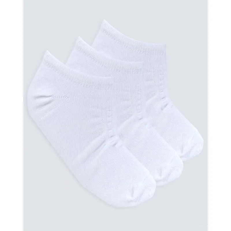 Kit 3 Pares De Meias Sapatilha Branca 34 A 39
