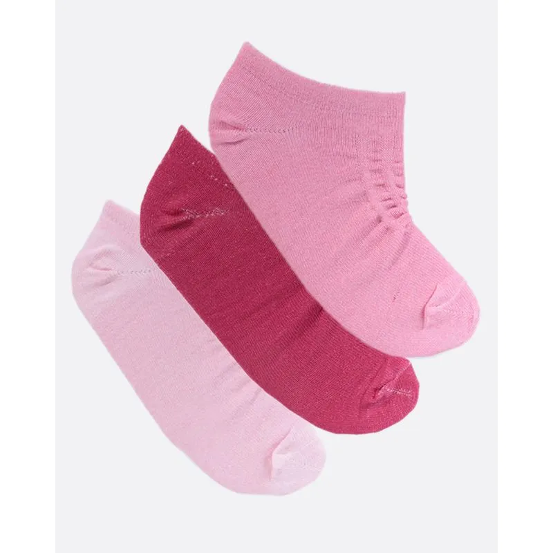 Kit 3 Pares De Meias Sapatilha Rosa 34 A 39