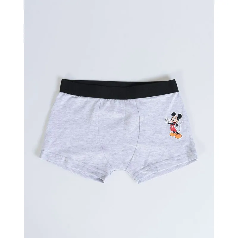 Cueca Boxer Infantil Mickey Mouse Disney Mescla Cinza 6