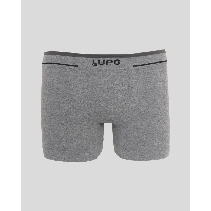 Cueca Plus Size Masculina Lupo Boxer Cinza G3