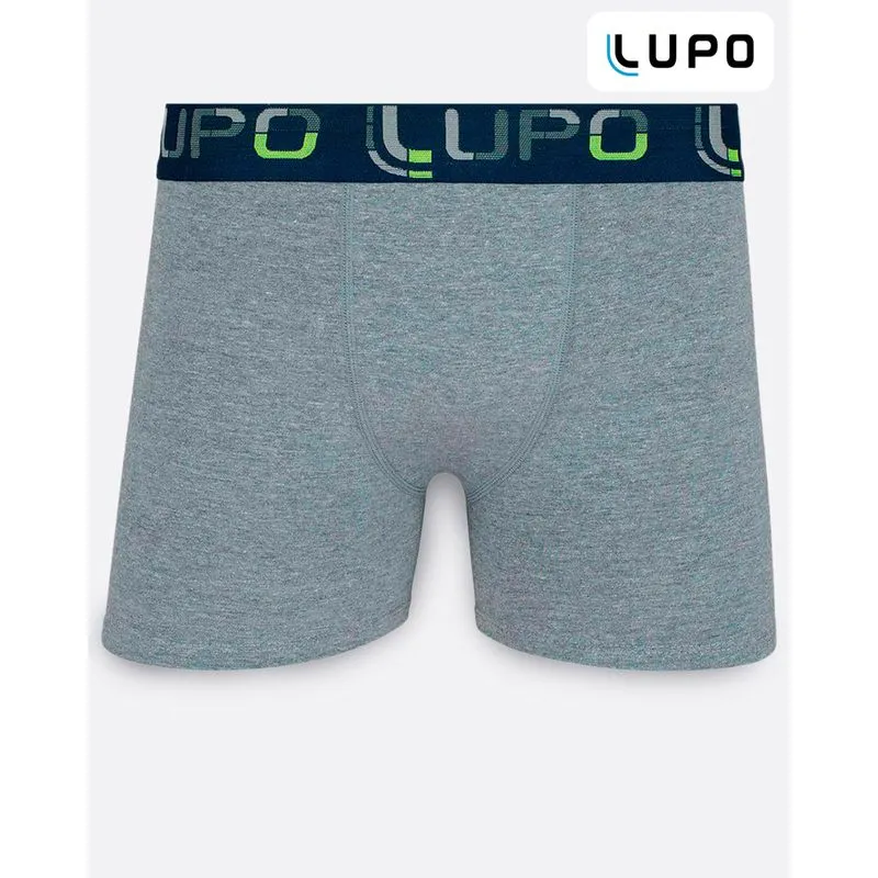 Cueca Boxer Algodão Lupo Cinza GG