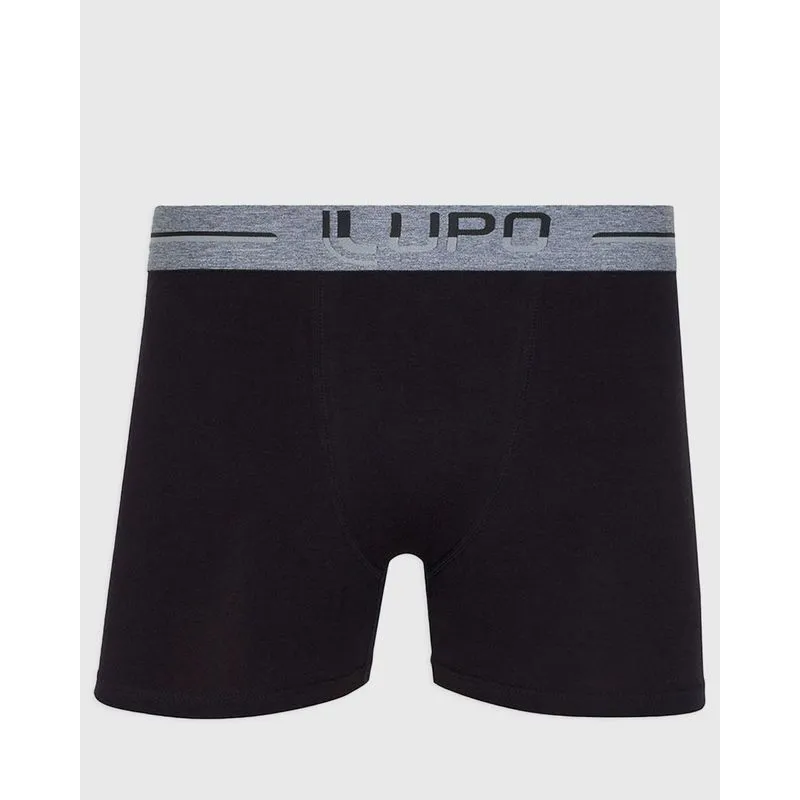 Cueca Boxer Algodão Lupo Preto GG
