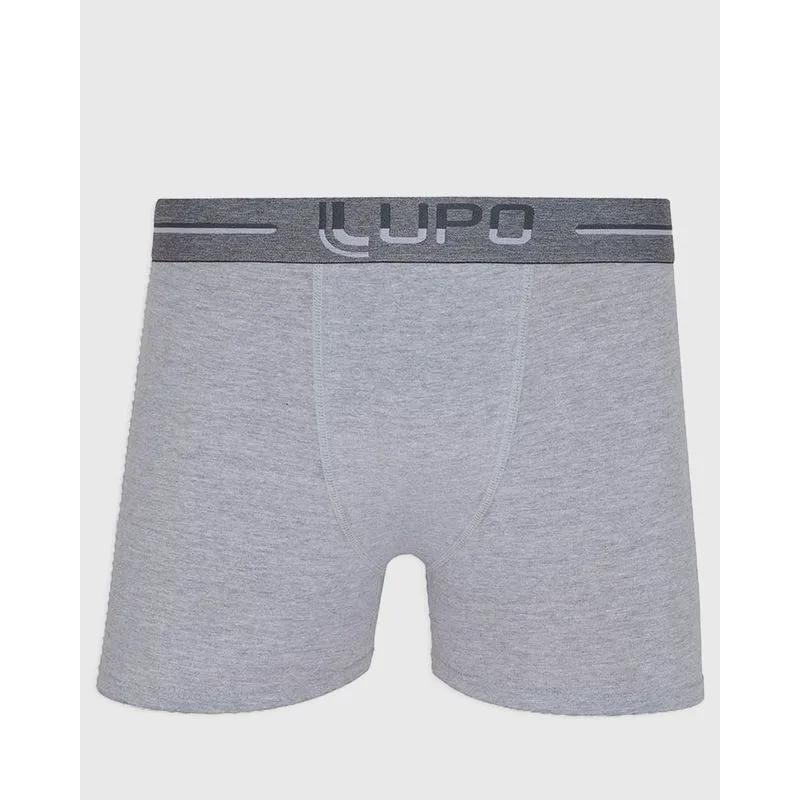 Cueca Boxer Algodão Lupo Cinza GG