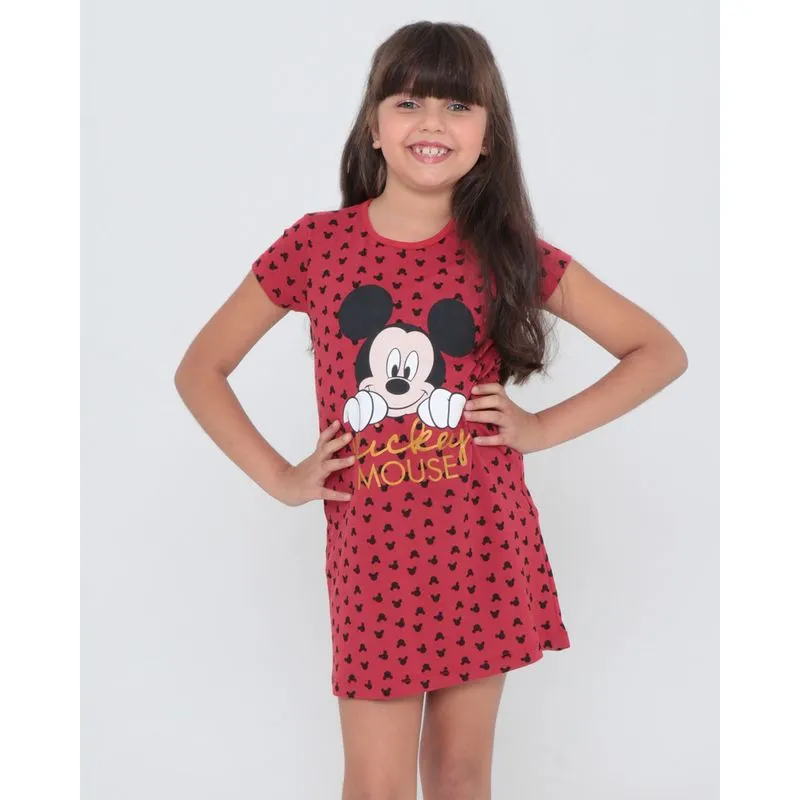 Camisola Infantil Estampa Mickey Mouse Disney Vermelha 6
