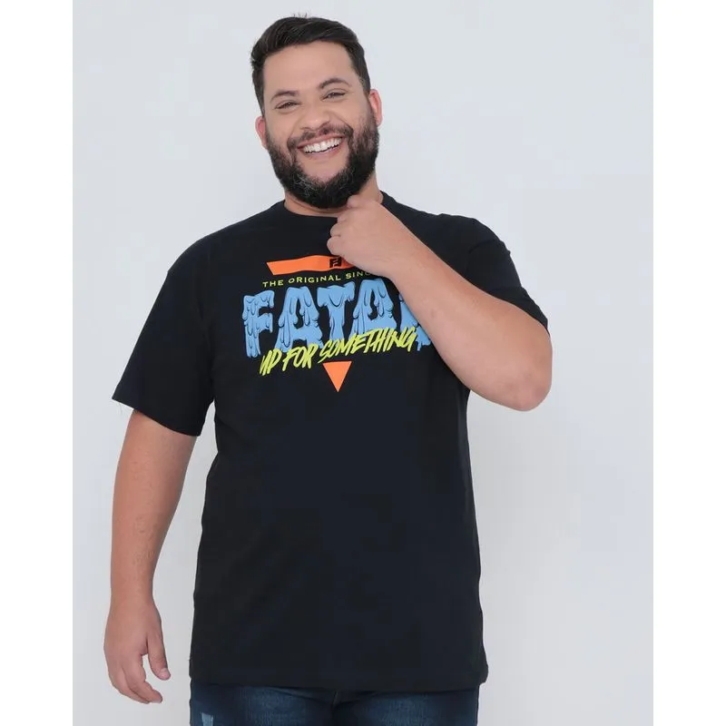 Camiseta Plus Size Fatal Estampada Preto G2