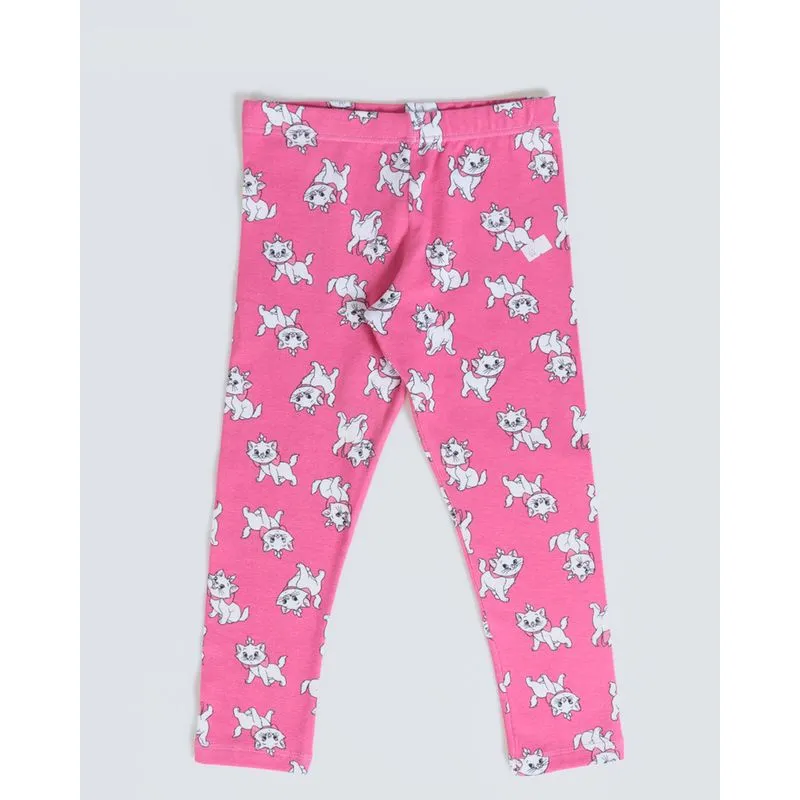 Calça Legging Bebê Gata Marie Disney Rosa 2