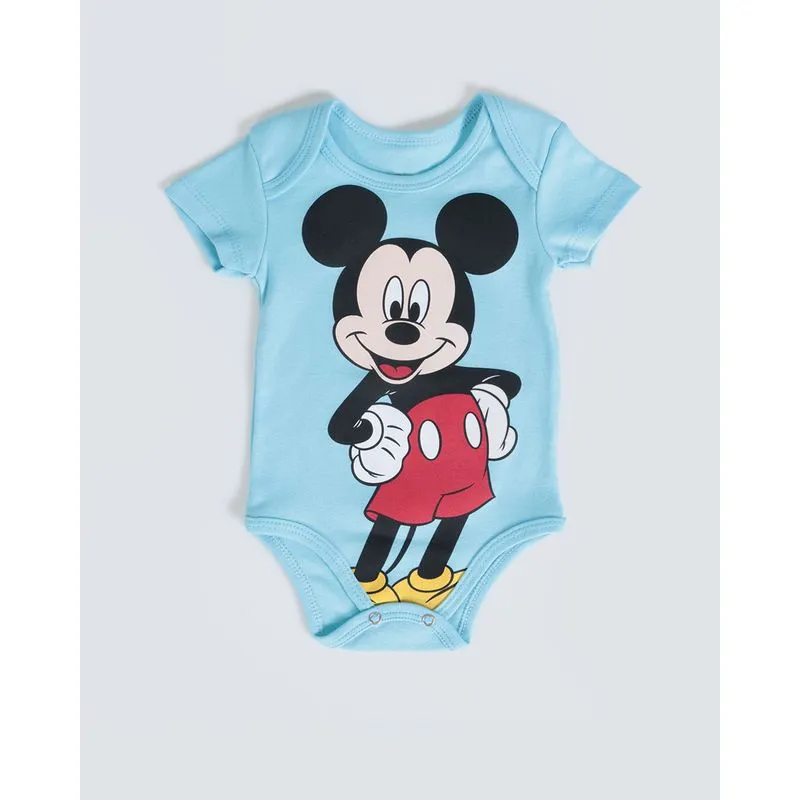 Body Bebê Mickey Mouse Disney Azul G