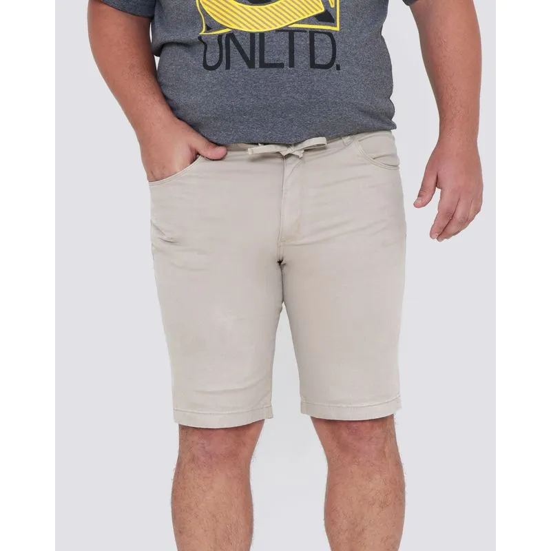 Bermuda Sarja Masculina Plus Size Bege 48