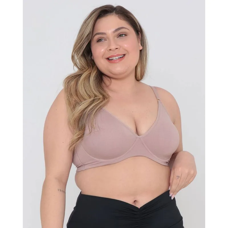 Sutiã Love Secret Firmador Sem Bojo Soft Bege 48
