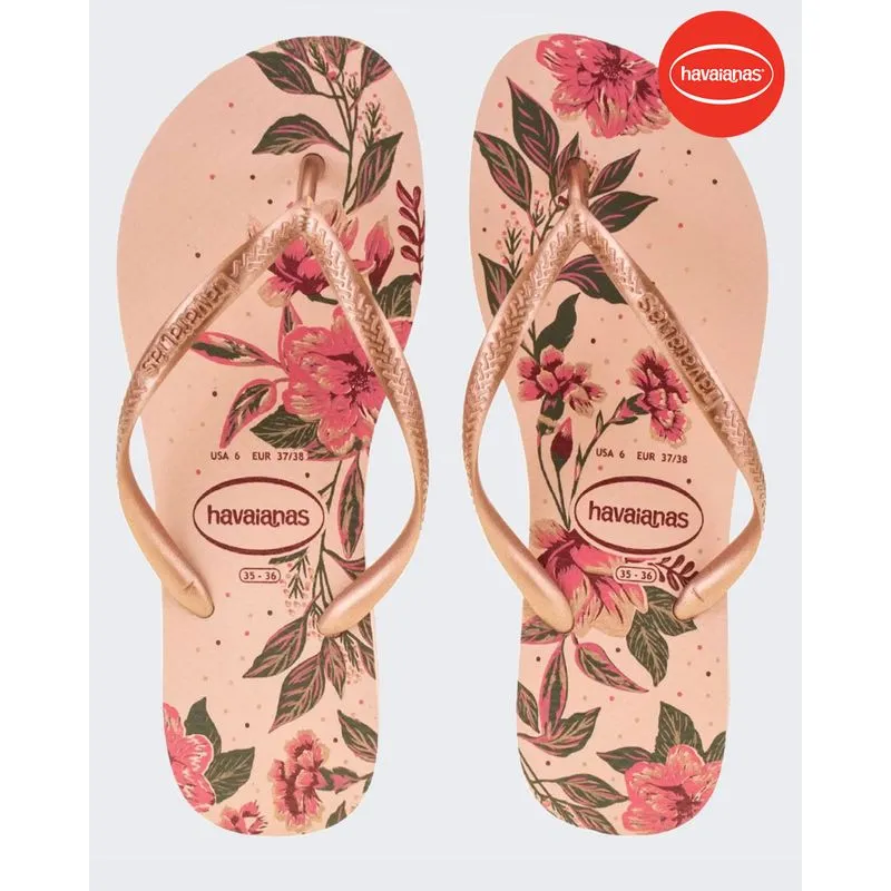 Chinelo Havaianas Feminino Slim Organic Rosa 35/36