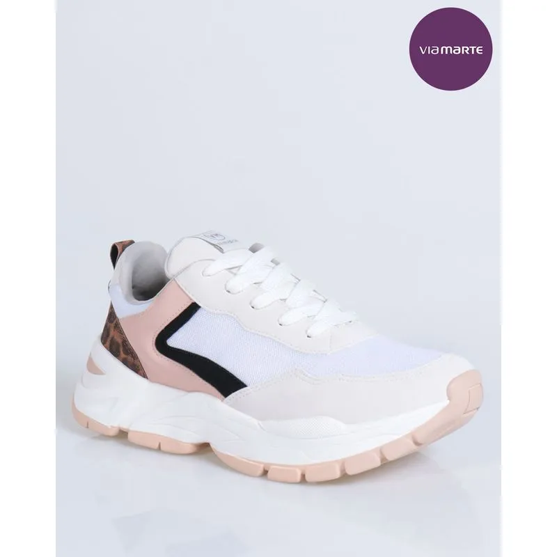 Tênis Casual Feminino Chuncky Recortes Via Marte Branco 35