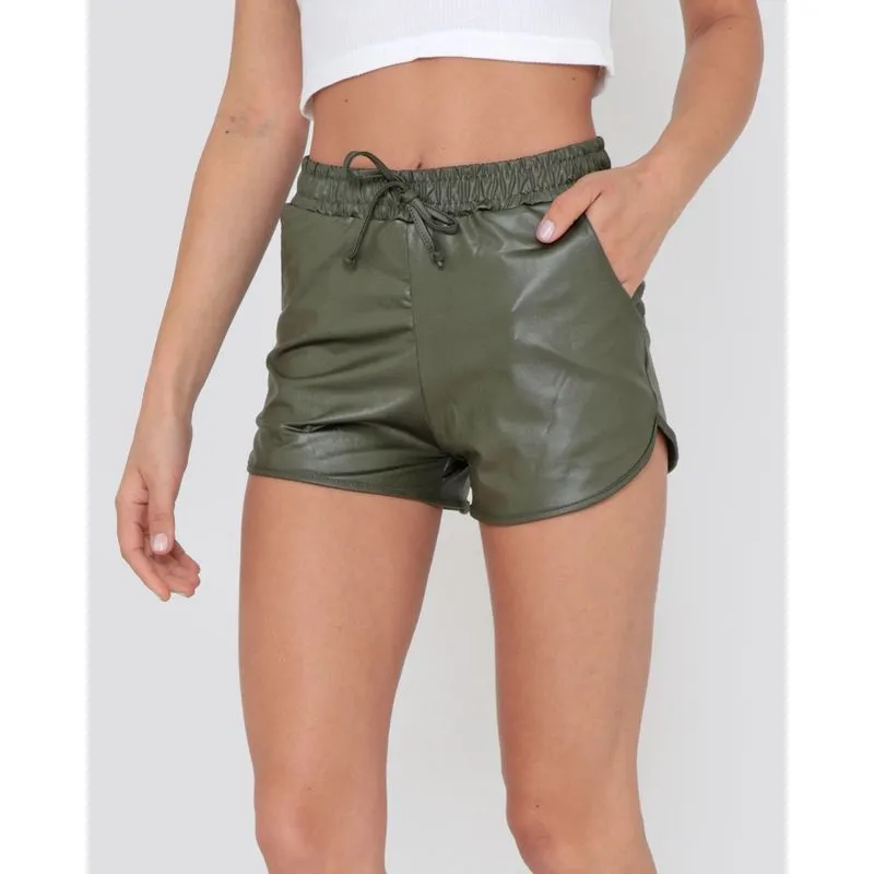 Short Feminino Boxer Cirrê Verde Escuro G