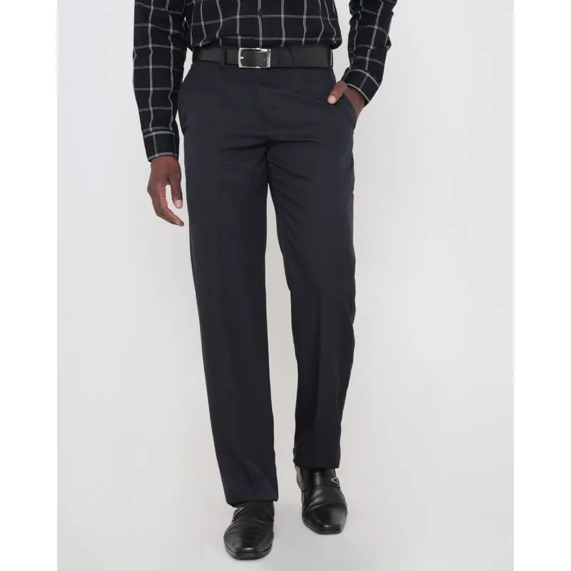 Calça Social Masculina Alfaiataria Textura Azul Marinho 44