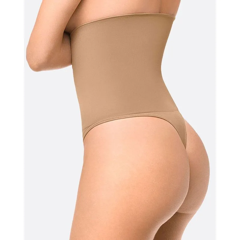 Calcinha Modeladora Avulsa Fio Alta Sem Costura Bege P