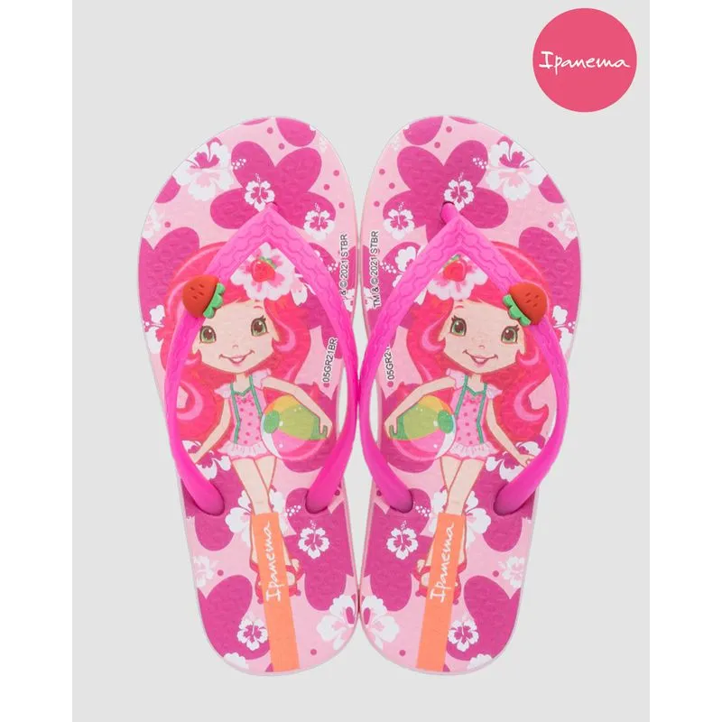 Chinelo Ipanema Infantil Moranguinho Rosa Claro 29/30