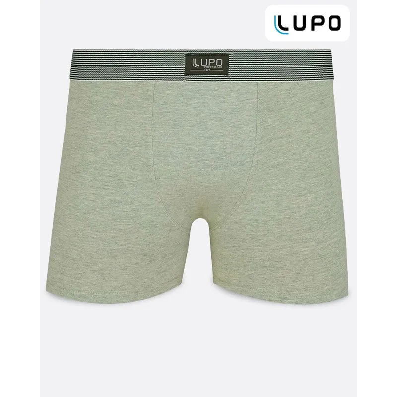 Cueca Boxer Elástico Listrado Lupo Mescla Bege P