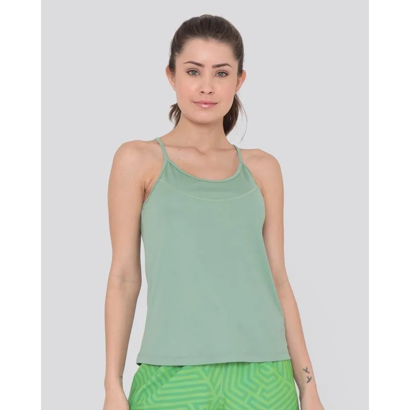 Blusa Fitness Alcinha Básica Verde GG