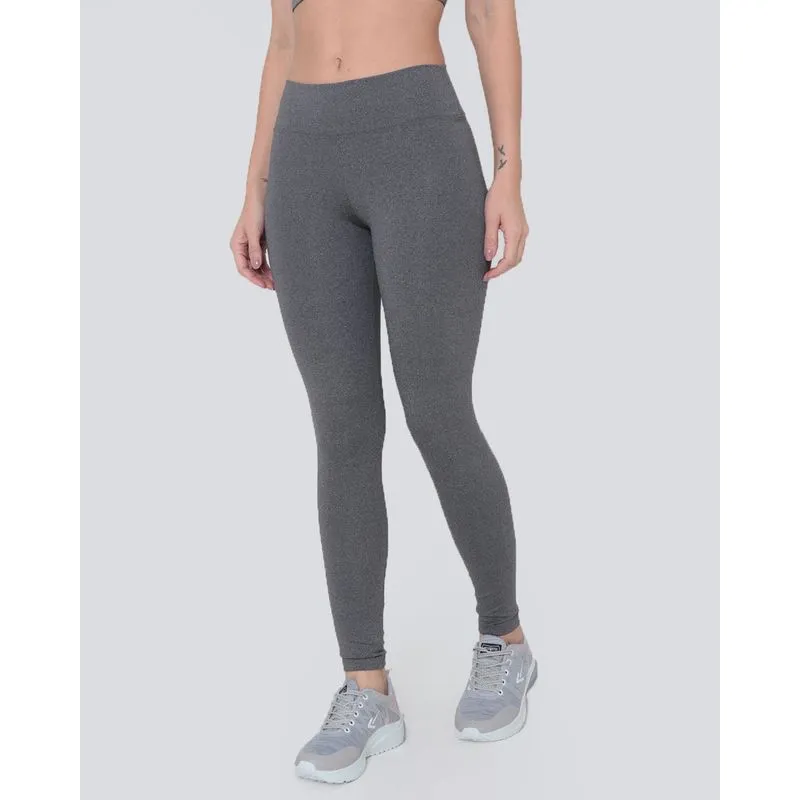 Calça Legging Fitness Básica Suplex Mescla Cinza M