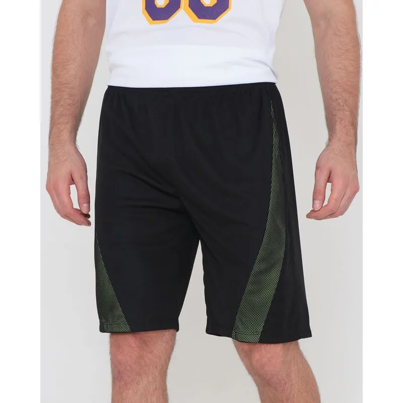 Bermuda Esportiva Masculina Com Recorte Tela Preto M