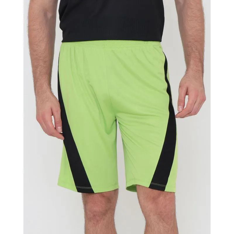 Bermuda Esportiva Masculina Com Recorte Tela Verde GG
