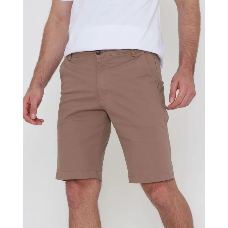 Bermuda Masculina Sarja Básica Marrom 46