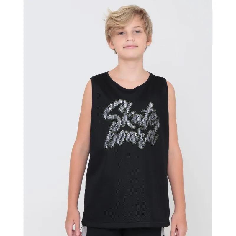 Regata Juvenil Street Com Tela Estampada Preta 16
