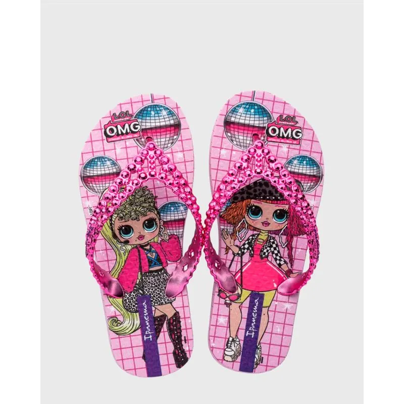 Chinelo Ipanema Infantil Lol Surprise Rosa 23/24