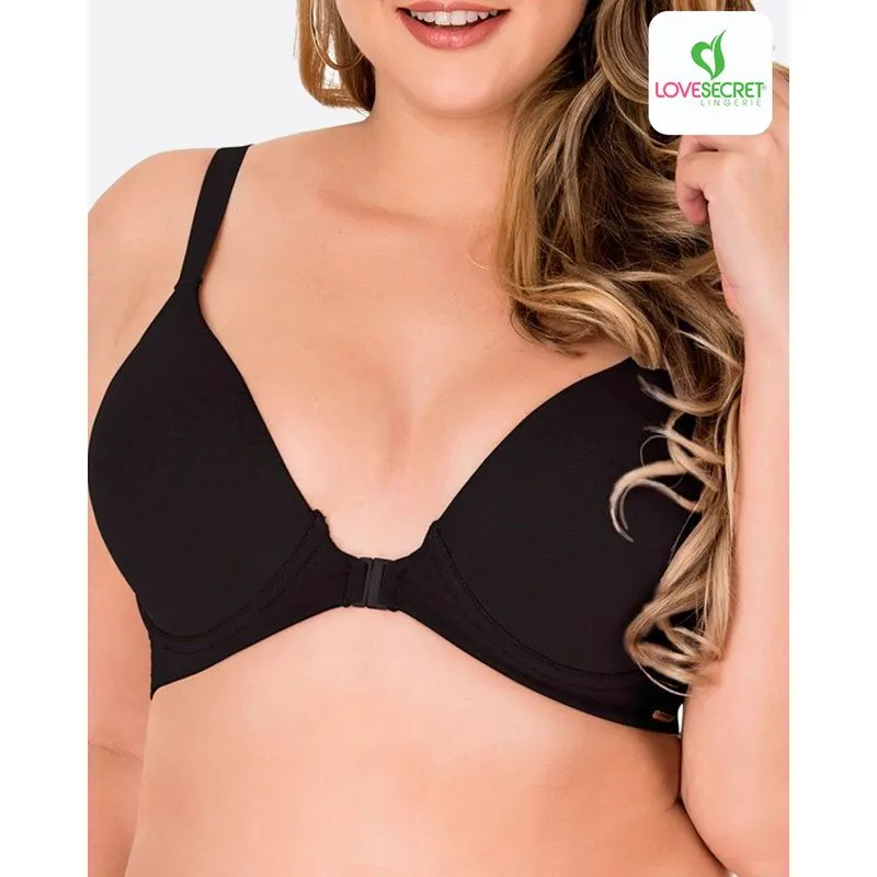 Sutiã Plus Size Love Secret Com Bojo Preto 46