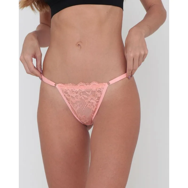 Calcinha String Avulsa Renda Laranja GG