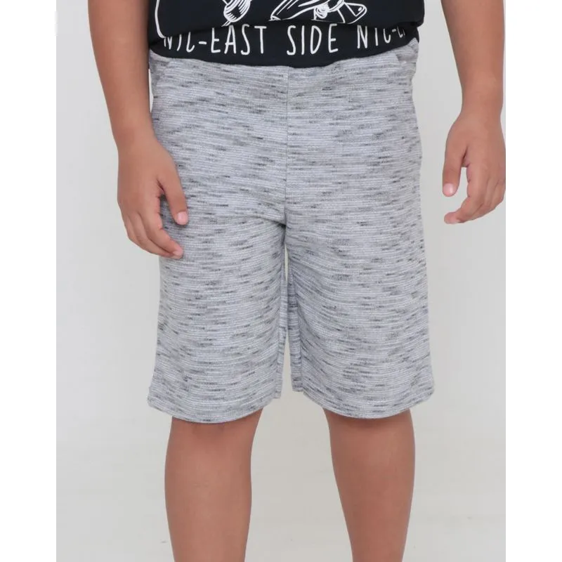 Bermuda Infantil Moletinho Mescla Cinza 6