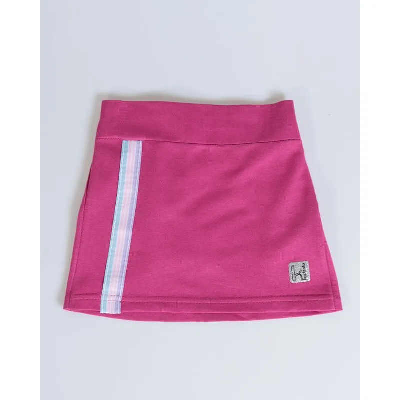 Saia Bebê Elástico Moletinho Rosa Pink 2