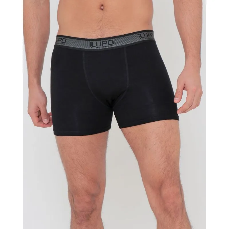 Cueca Boxer Lupo Algodão Preta G