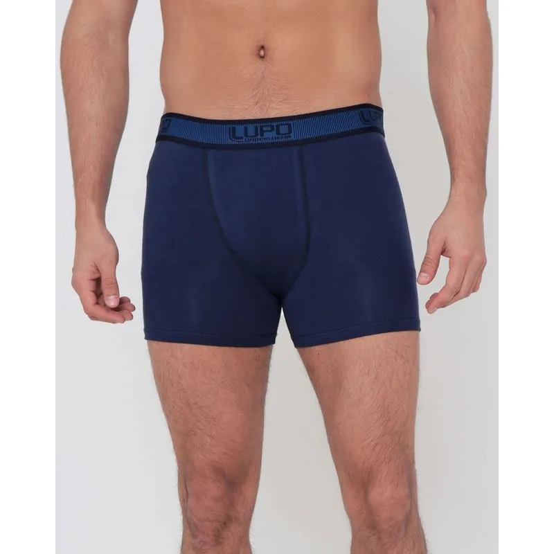 Cueca Boxer Lupo Algodão Azul Marinho GG