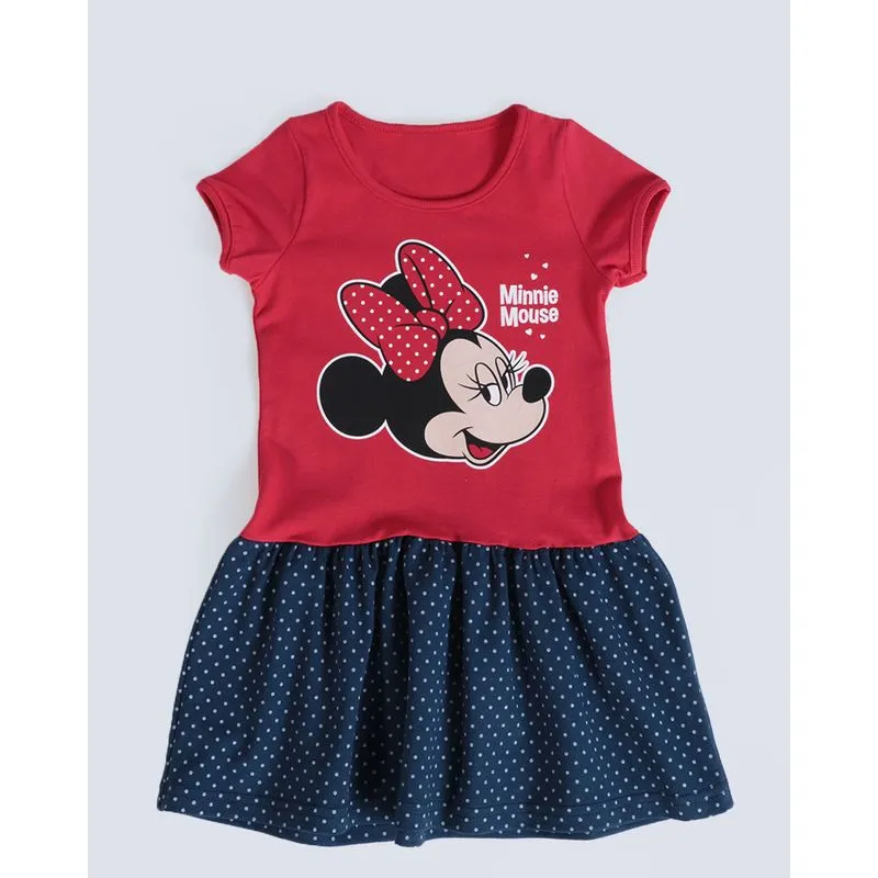 Vestido Bebê Poá Minnie Mouse Disney Vermelho 2