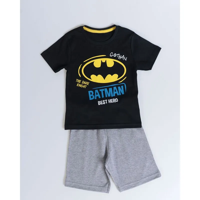 Conjunto Bebê Batman Liga Da Justiça Preto 1