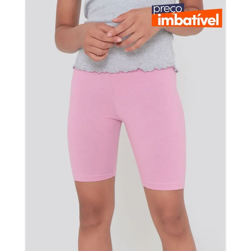 Bermuda Juvenil Lisa Ciclista Rosê 12