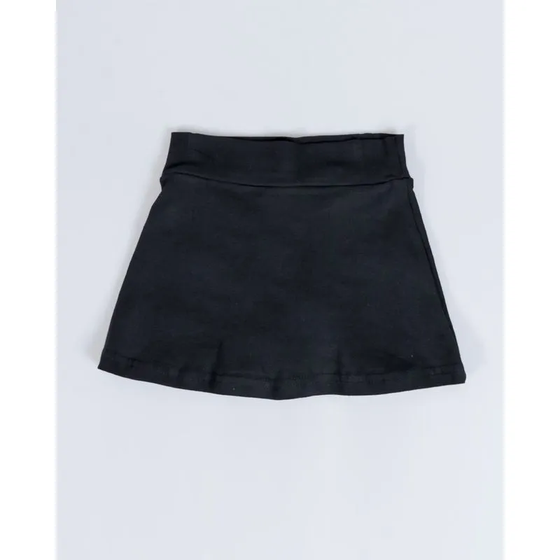 Short Saia Bebê Básico Liso Preto 2