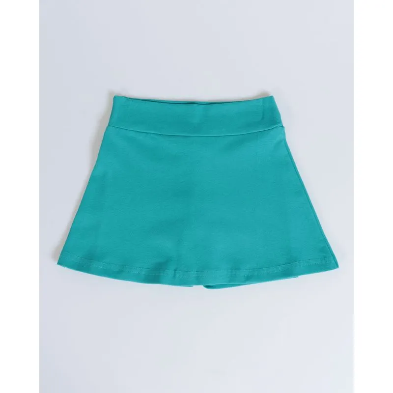Short Saia Bebê Básico Liso Verde 2