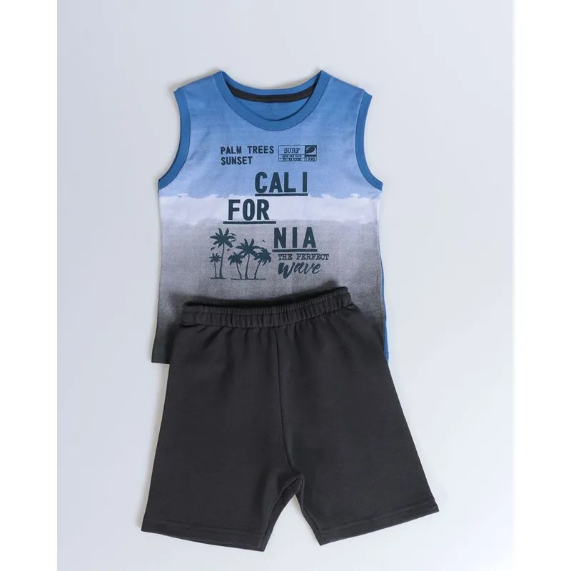 Conjunto Bebê Surf Regata Estampa Califórnia Laranja 3