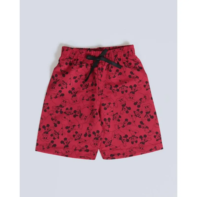 Bermuda Bebê Estampada Mickey Mouse Disney Vermelha 1
