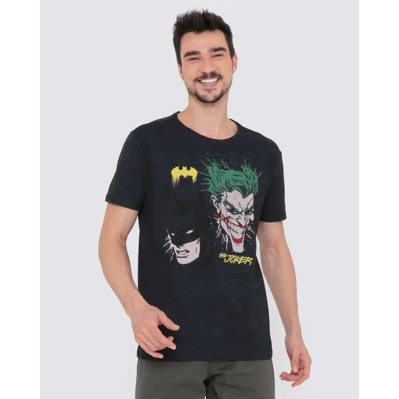 Camiseta Estampa Batman Liga Justiça Preta GG