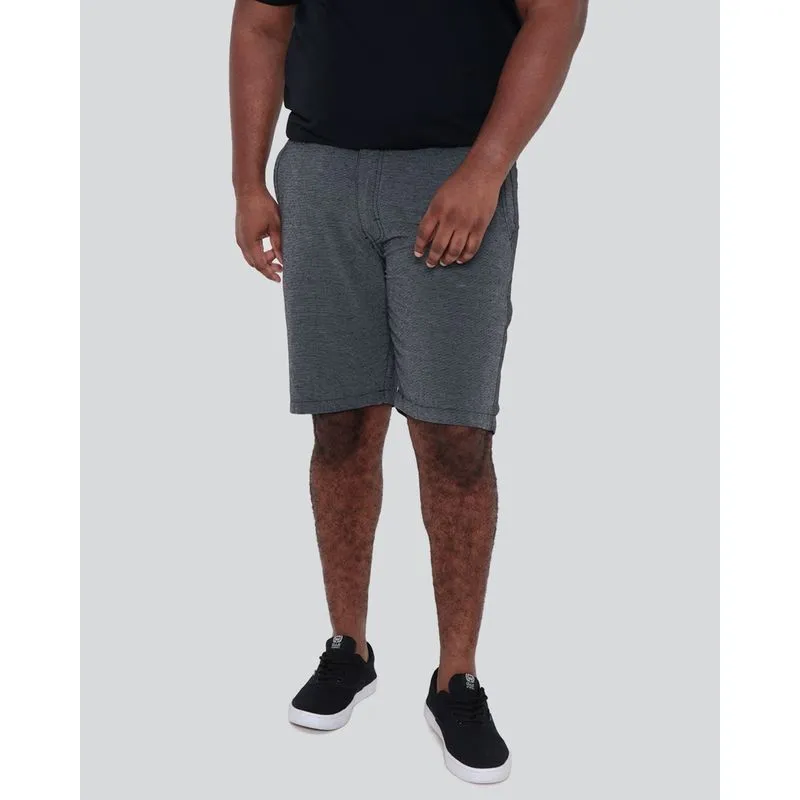 Bermuda Sarja Masculina Plus Size Litras Cinza Escuro 50