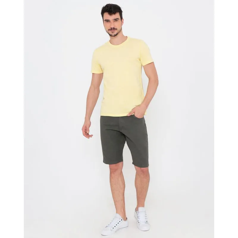 Bermuda Masculina Sarja Reta Verde 46