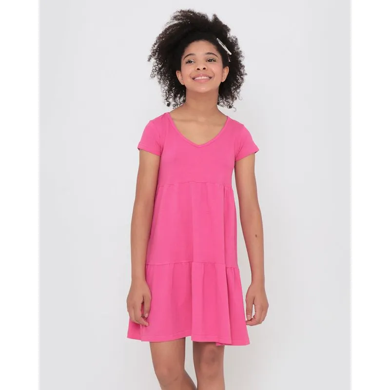 Vestido Juvenil Três Marias Rosa Pink 16