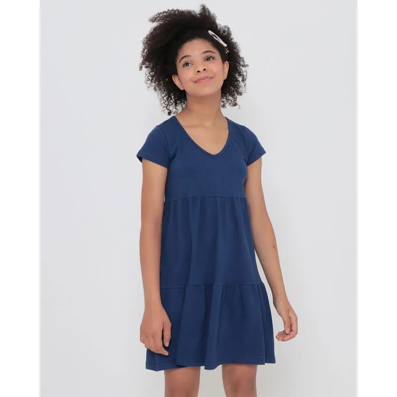 Vestido Juvenil Três Marias Azul Marinho 16